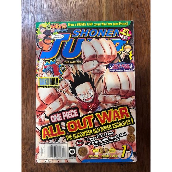 Shonen Jump Other - Shonen Jump Magazine July 2010 Vol 8 Issue 7 One Piece Naruto Bleach Dragon Ball